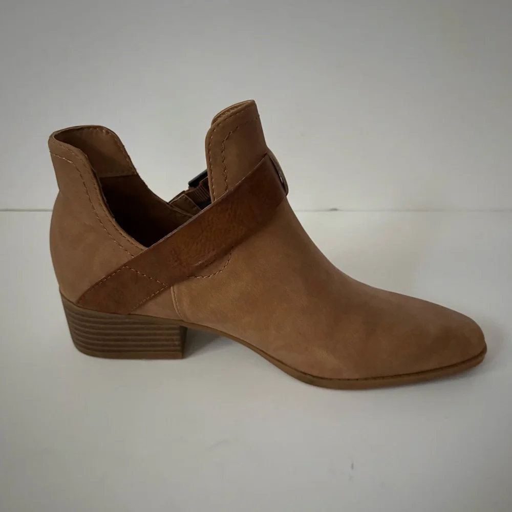 Brown/Tan Suede Ankle Booties